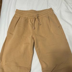 Aritzia TNA cozy AF fleece wide leg sweatpants